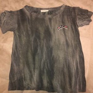 army green tee with an “army” logo